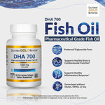 California Gold Nutrition, DHA 700 Fish Oil, Pharmaceutical Grade, 1,000 mg, 30 Fish Gelatin Softgels