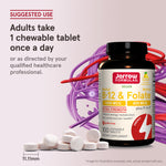 Jarrow Formulas, Methyl B-12 & Methyl Folate, Lemon, 100 Chewable Tablets