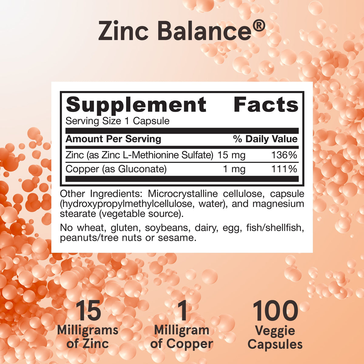 Jarrow Formulas, Zinc Balance, 100 Veggie Caps
