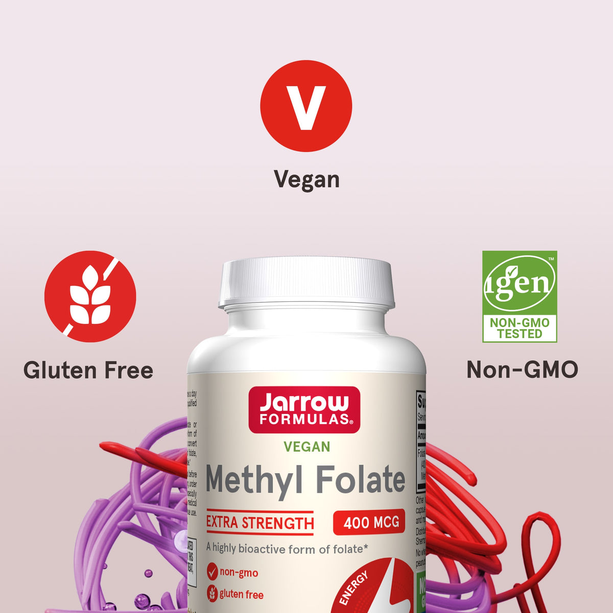 Jarrow Formulas, Methyl Folate, 400 mcg, 60 Veggie Caps
