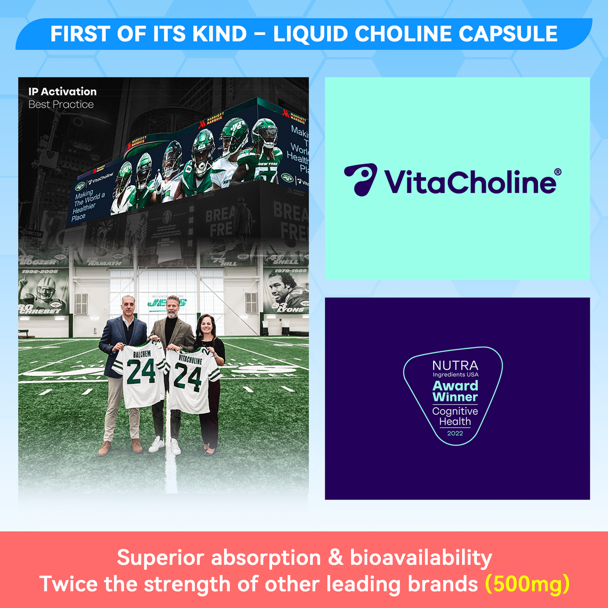 First Liquid Choline Supplement 500mg with VitaCholine® – USA Cognitive Health Award Winner – Superior Absorption – Supports Pregnancy, Baby Brain Development, Liver LDL HDL Level Support & Cell Health – 60 Veggie Capsules