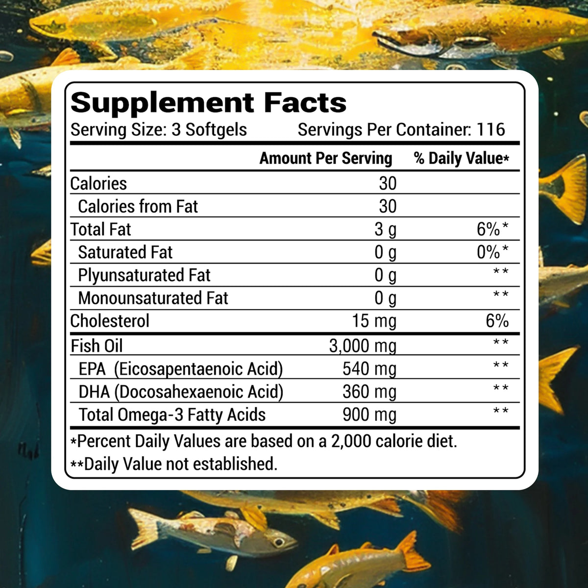 NativeVita 350 Ct softgels 3000mg Omega-3 Fish Oil DHA EPA Gluten-Free 116-Day Supply Made in USA