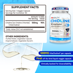 First Liquid Choline Supplement 500mg with VitaCholine® – USA Cognitive Health Award Winner – Superior Absorption – Supports Pregnancy, Baby Brain Development, Liver LDL HDL Level Support & Cell Health – 60 Veggie Capsules