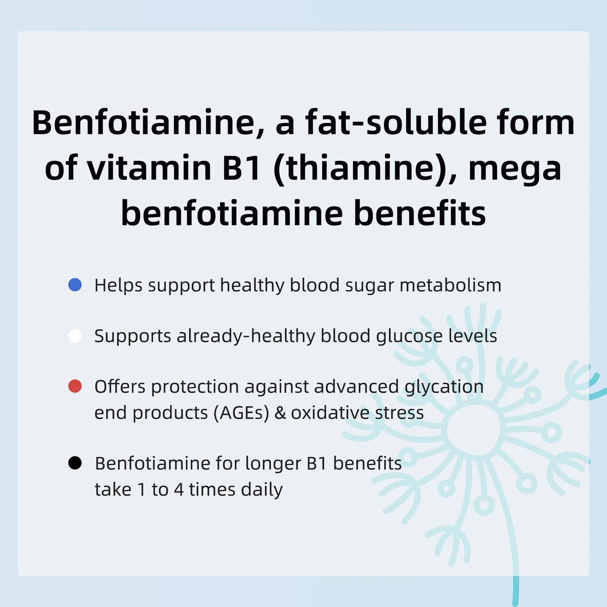 500 mg benfotiamine,a Fat-Soluble Form of thiamine,Ultra-bioavailable Vitamin B1, high Potency, Gluten-Free, Non-GMO, Vegetarian 120 Capsules