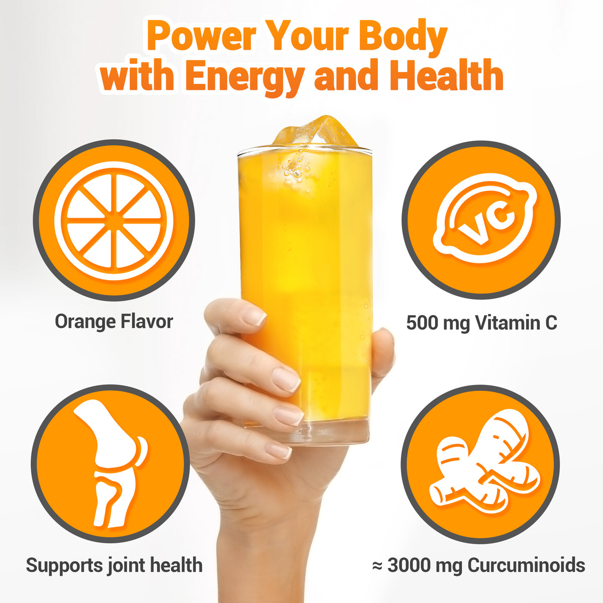 I Love Health® Turmeric 350 drink mix equivalent to 3000mgCurcuminoids with 500mg vitamin C